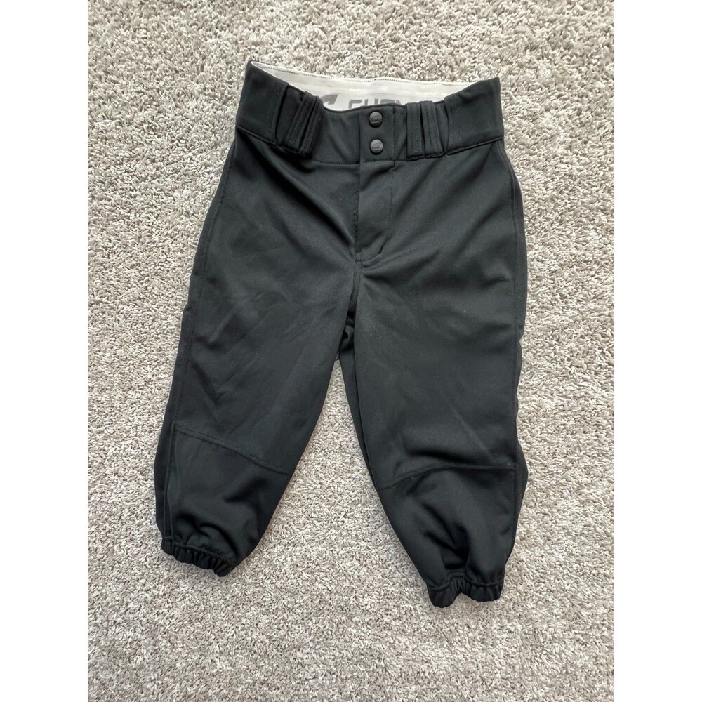 CHAMPRO Youth M Open Bottom Relaxed Fit Baseball Pants BLACK 30/30